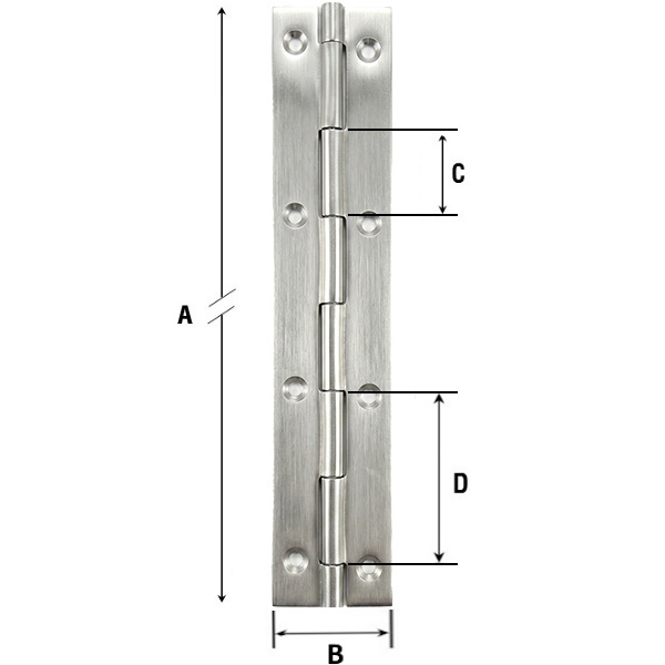 Aldeghi ART.1208IN-PI Cerniera a Metraggio con Fori INOX - ALDEGHI LUIGI - Immagine 2